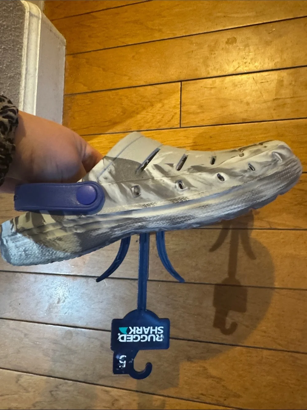 Kids Gray and Blue Slip-On Clogs